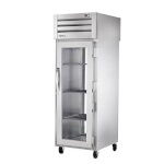 True STR1RPT-1G-1G-HC - Pass-Thru Refrigerator, one-section, (1) glass door front & rear